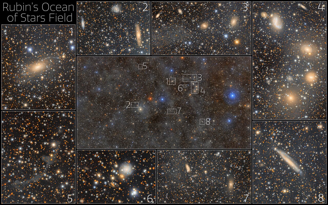 Details in the ocean of stars image