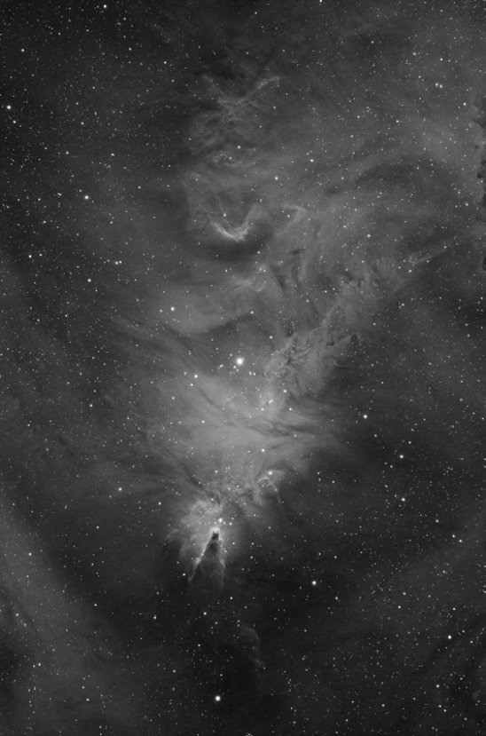 NGC 2264, the Cone Nebula in Monoceros was recorded during a live-stacking session and processed later | Sky & Telescope