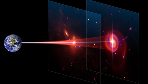 An artist's impression of a damped-lyman alpha system
