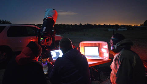 watching the Pluto occultation